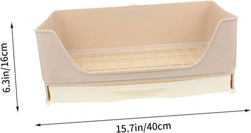 Bunny Potty Trainer Durable Animal Toilet with Large Mesh Design for Easy pet Litter Tray for Rabbits Guinea Pigs