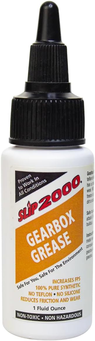 2000 Pack, 1 Slip Airsoft Lubricant System, Includes Lubricant, Gel, and Gearbox Grease, Combo ounce each