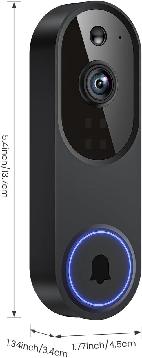 Crashirano 1080p 2.4G Wireless Cameras & Monitor Video Doorbell Camera for Home Security, Pet dog Monitor, Cloud