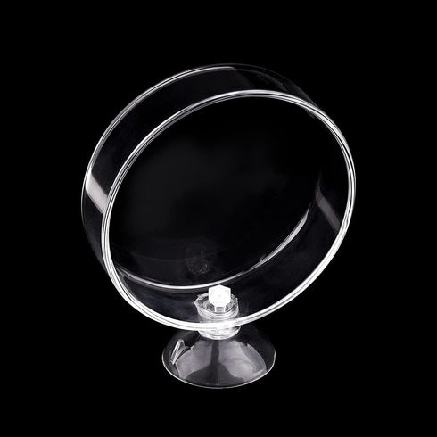 WEAVERBIRD 60mm Aquarium Shrimp Feeder Dish - Suction Glass Fish Tank Feeding Bowls, Round Clear Dishes