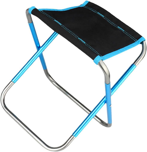 Toyvian Portable Foldable Stool Small Folding Chair Lightweight Camping Accessory Blue Mini