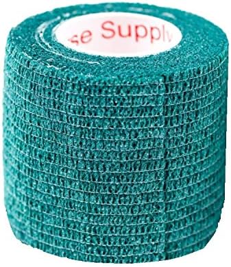 2 Inch Vet Wrap Tape Bulk, Hunter Green, Pack of 6, Self Adhesive Flex Bandage for Pets