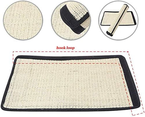 Cat Scratcher Pad for Cat Tree, Wrap Around Post Replacement, Adjustable Toy, Furniture Protector, Anti-Scratching Cover