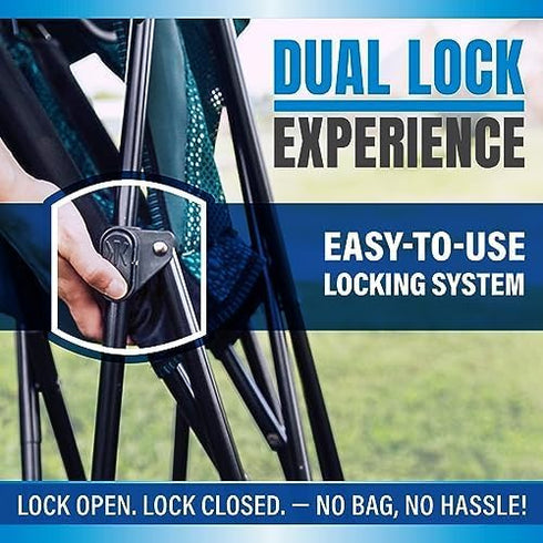Kijaro Dual Lock Portable Camping Chairs - Enjoy the Outdoors with a Versatile Folding Chair for Sports, Lawn - Dual