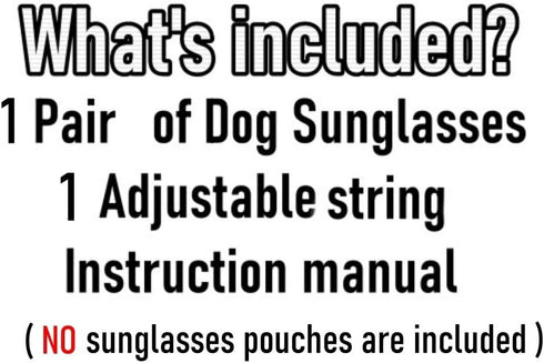 G016 Small Breed Dog Sunglasses for Pets up to 15lbs, Round Tiny Design, Black