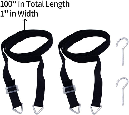 GOSWIFT Kayak Storage Straps, Adjustable Wall Mount Storage Straps for Canoes, 100LBS Capacity