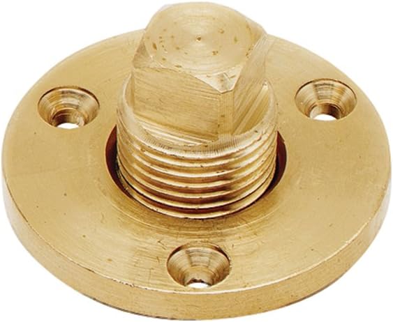 SeaSense 50032282 Garboard Drain Plug, Brass