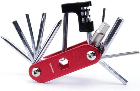 WOTOW 14 in 1 Bike Repair Tool Kit & Saddle Bag - Hex Key Wrench Multitool Set for Bicycle