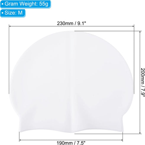 PATIKIL Silicone Swim Cap Waterproof Swimming Hat, Non-Slip Adult Swimming Caps for Women and Men Swim Training Racing