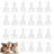 TUESMEILL 40 Pack Kitten Bottle Nipples, Silicone Pet Nursing Nipples Replacement Pacifiers for