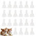 TUESMEILL 40 Pack Kitten Bottle Nipples, Silicone Pet Nursing Nipples Replacement Pacifiers for