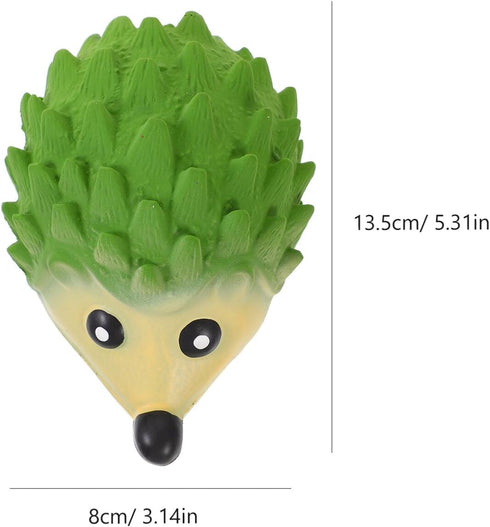 POPETPOP Hedgehog Squeaky Dog Toy, Soft Latex Chew Toy for Small Medium Pets, Funny Animal Fetch Play Toy