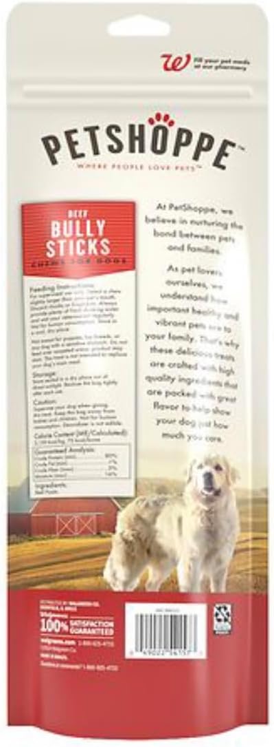Generic 6 Pizzle(Pack 2) PtShoppe Beef Bully Sticks, Dog Treats, Sticks, Beef