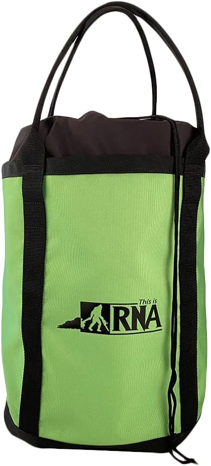 RNA Plain Jane II Rope Bag - Outdoor Equipment & Arborist Gear, Green Bucket-Style Pack/Bag with Black Drawstrings