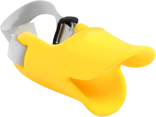 NACOCO Anti-Bite Duck Mouth Shape Dog Covers, Bite-Proof Muzzle Masks Set (Yellow, S)