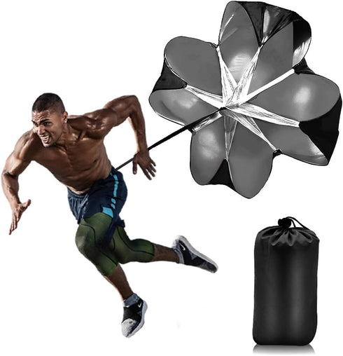 Running Speed Training - 56 Inch Resistance Parachute for Sprint Chute Soccer Football Speed Drills