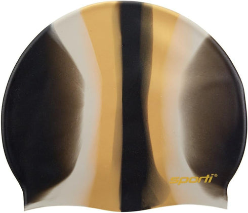 Sporti Silicone Swim Cap - Lightweight Non-Slip Swimming Cap for Women and Men, Easy Wear and Removal
