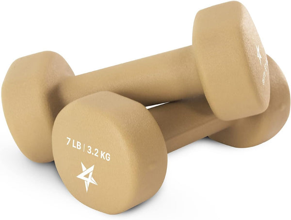 Yes4All Neoprene Coated Dumbbell Hand Weight Sets of 2, Multiple Weight Options, 15 Colors