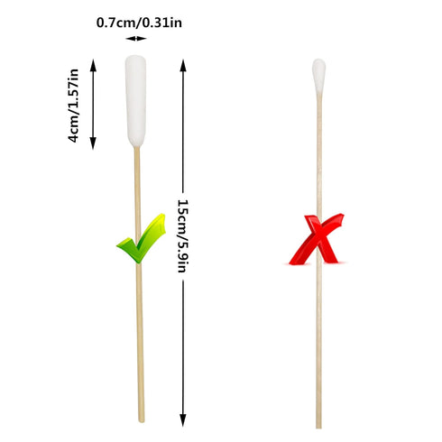 6 Inch Long Cotton Swabs for Medium and Large Pets, Ears Cleaning or Makeup, 400pcs