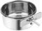 Pet Food Water Bowl with Clamp Holder - Stainless Steel Coop Cup Hanging Feeder for Dog, Bird, Cat