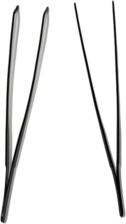 2Pcs 10.5" Reptile Stainless Steel Long Tweezers - Feeding Tongs for Lizards, Snake, Gecko, Tarantula Supplies