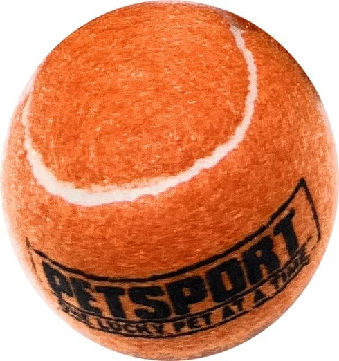 PetSport Orange Tennis Ball Dog Toys | 12 Pack Small (1.8") Felt & Rubber Balls with Carrying Bag