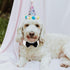 Elegant Dog Bow Tie, Adjustable White Collar Tuxedo Bowtie for Formal Pets, Perfect for Weddings and Birthdays