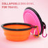 SLSON Collapsible Dog Bowls, 2 Pack Portable Pet Feeding Watering Dish for Traveling with Carabiners (Small,