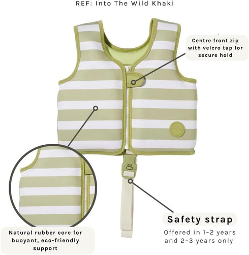 SUNNYLiFE Swim Vest - Constructed with Neoprene Plus a Secure Front Zip and Develop Water Confidence. | Toddler Swim