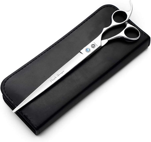 Purple Dragon Sharp Edge Salon Hair Cutting Shears - 4” to 10" - Pet/Dog Grooming Scissors with Bag