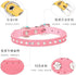 Rhinestone Dog Collar, Colorful Bling Suede Leather Crystal Diamond for XS Small Pets (S, Hot Pink)