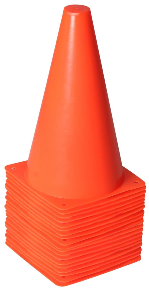 Alyoen 9 inch Orange Traffic Cones, Plastic Sport Cones, Soccer Training Cones