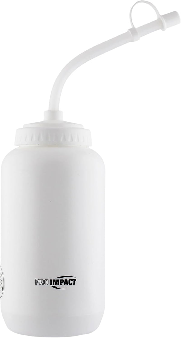 Pro Impact Squeezable Water Bottle with Bendable Long Straw - 35.5 Oz. LDPE BPA Free for Hydration