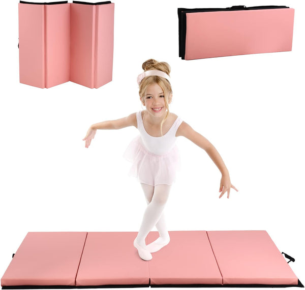 BLKMTY Gymnastics Mats, Folding Exercise Mat Gym Yoga Aerobics Fitness Mats Kids'