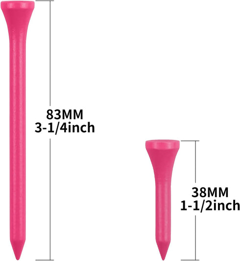Wooden Golf Tees, 3-1/4 inch 100 Count & 1-1/2 inch 20 Count Golf Wood Tees