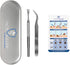 Platinum Tick Removal Tool Set, Stainless Steel Tweezers Kit with Protective Metal Case and Identification Card