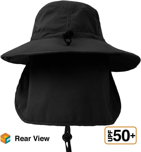 SUN CUBE Wide Brim Sun Hat for Men Women, Fishing Hats with UV Protection, UPF 50+