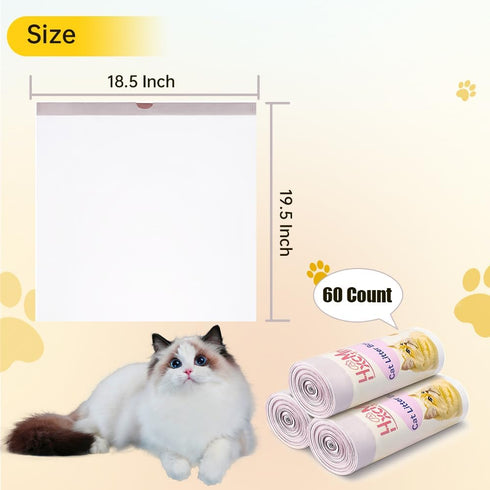HxCMnia 60 Count MW-SCO1/MW-SC02/MW-LR01 2x Self-Cleaning Litter Box Liners compatible with - Leakproof & Odor-Control