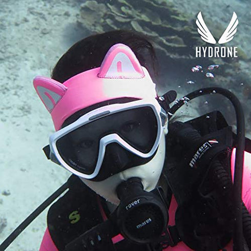 Scuba Diving Headband Pink Cat Kitty 2mm Neoprene Wetsuit Hood for Women Youth, Thermal Hair Band