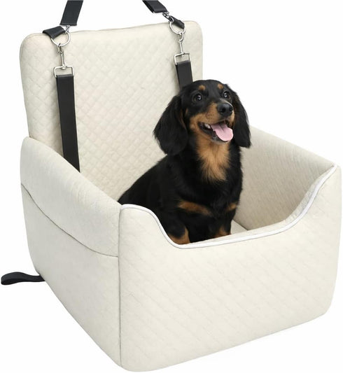 ALL GOOD PET SUPPLIES Dog Car Seat for Small/Medium Dogs Under 35lbs, Soft Booster Car Seat