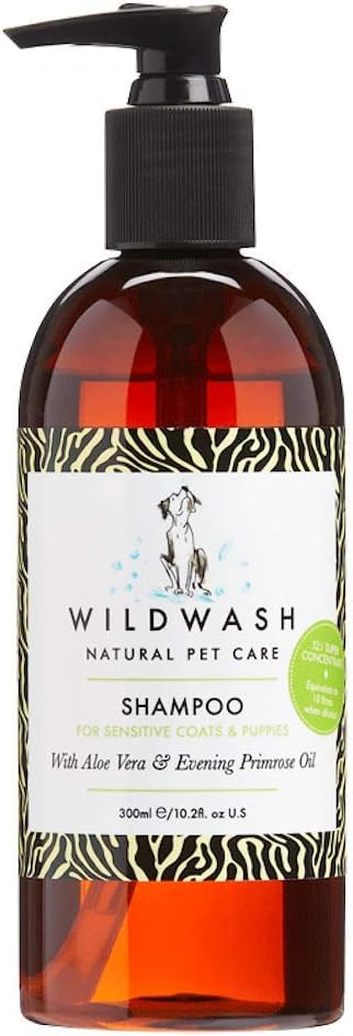PRO Dog & Cat Shampoo for Sensitive Coats and Puppies - Natural Pet Care with Aloe Vera and Evening Primrose Oil, Made