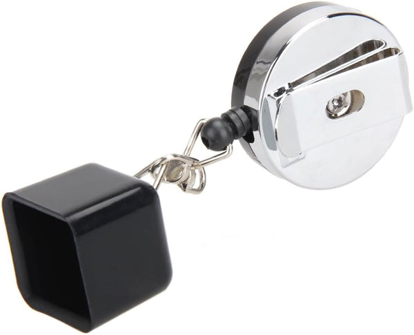 Retractable Billiards Snooker Pool Cue Chalk Holder with Drawing Belt Clip