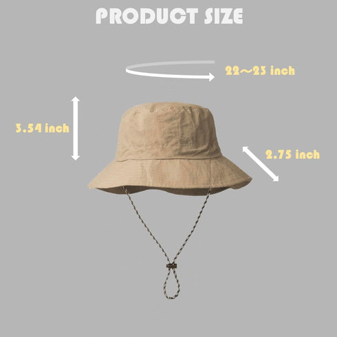 Sun Hats for Men Women, Waterproof UPF 50+ Bucket Hat for Fishing, Hiking, Garden, Safari, Beach
