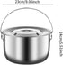 5.0L Cooking Pot Stainless Steel Camping Pot,Multipurpose Stockpot,Cookware Portable for Restaurant Cooking Home