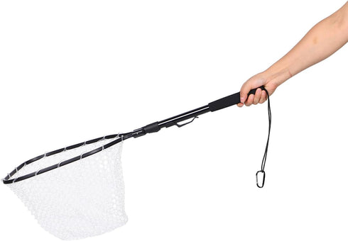 GALPADA Foldable Fishing Net for Freshwater and Saltwater Portable Lightweight Shrimp and Fish Catch Net with Silicone
