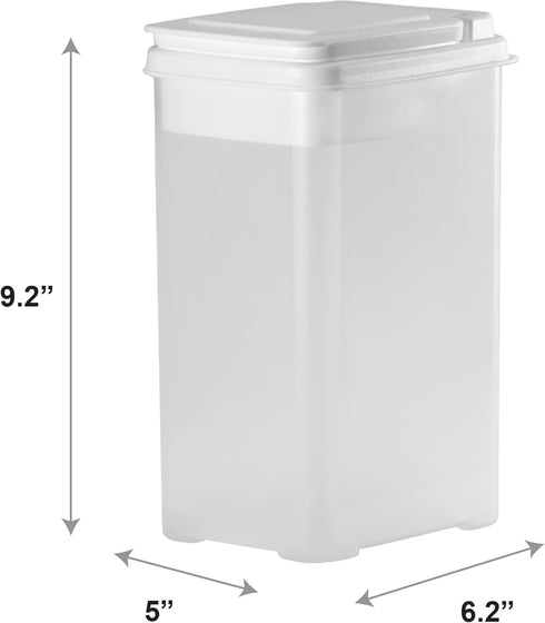 3.5 Buddeez Pet Treat Container for Dogs and Cats - Quart Flip Top Storage Bin - Bites And Bones Design - Airtight Food