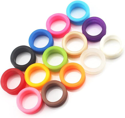 12 Pcs Pet Scissors Finger Rings Grips Inserts for Grooming Shear Thumb Insert, Barber Hairdressing