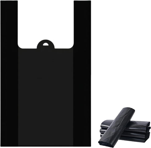 100 Count Black Small T-Shirt Trash Bags with Handles,Perfect for Dogs&Cats Poop