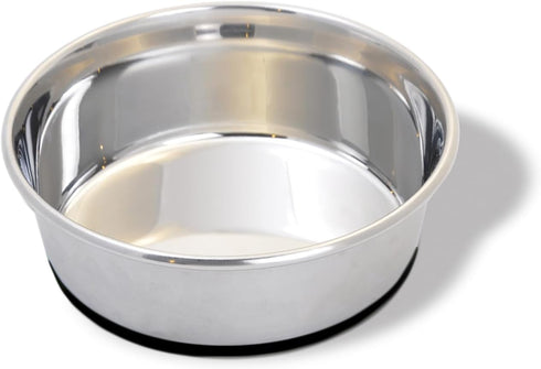 Van Ness Pets Stainless Steel Cat Bowl, 8 OZ Food and Water Dish, Single, Natural