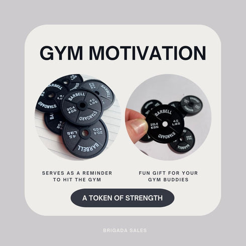Gym Plate Coin, Motivation for Weightlifting, Strength Training, Gym, Fitness, Bodybuilding, Powerlifting, and Exercise, Gym Accessories for Men Fitness Gifts Gym Gifts for Men Gym Gifts for Women Gym by Brigada Sales